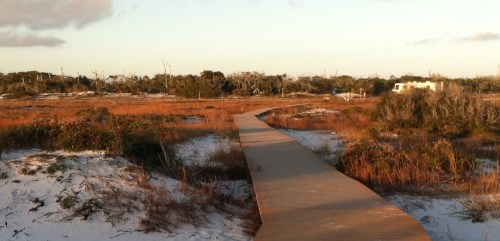 Boardwalk From Beach to Campground