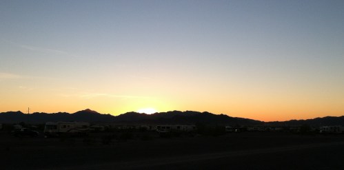 Sunset in Quartzsite