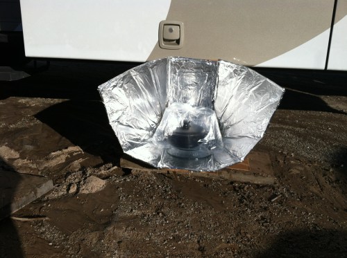 Our Solar Oven at Work