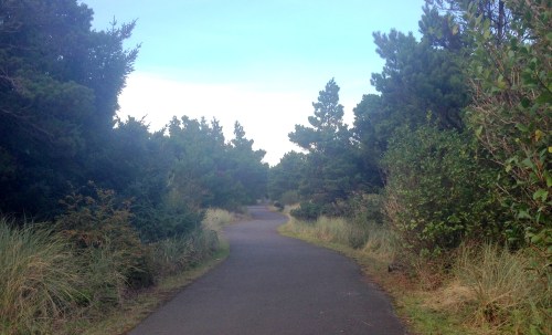 Paved Interpretive Trail at South Beach State Park, OR.