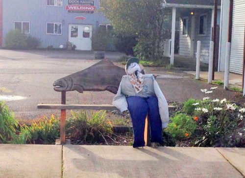 Scarecrow on Bench