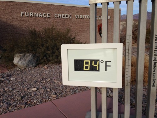 It's 84 degrees today.