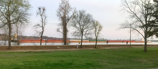 Barge on the Mississippi